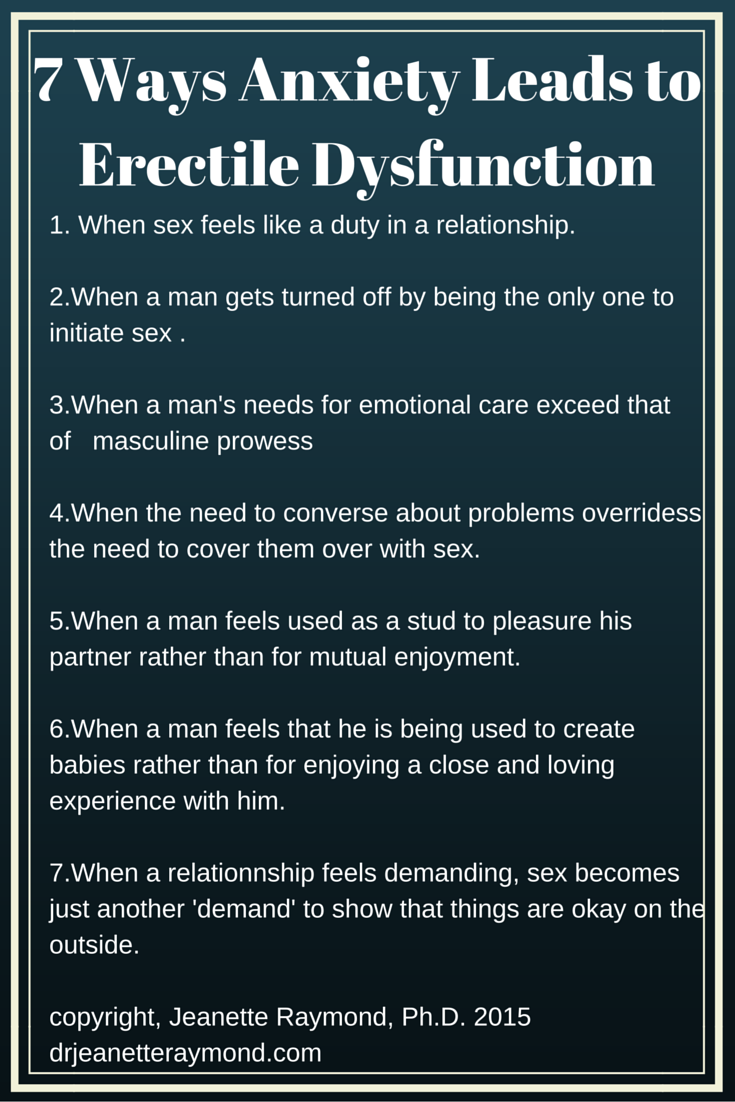 anxiety leads to ED - 7 Ways Anxiety Leads to Erectile Dysfunction